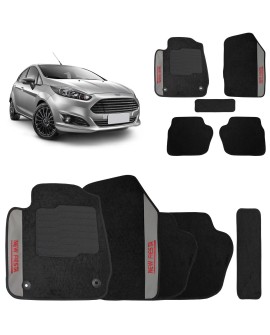 Jogo de Tapete Carpete New Fiesta 2016 a 2019 Preto 5 Peças