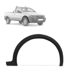 Alargador de Paralamas Strada Adventure Working 2002 a 2007 Dianteiro Direito Preto