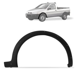 Alargador de Paralamas Strada Adventure Working 2002 a 2007 Dianteiro Esquerdo Preto