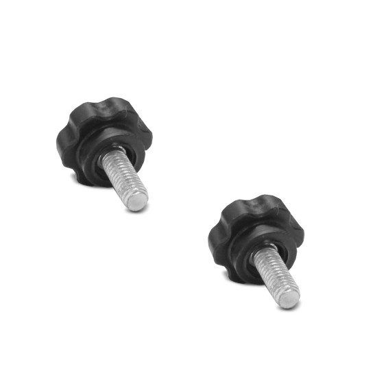 Kit com 2 Manípulo Macho M6 Preto para Extensor de Caçamba Toro
