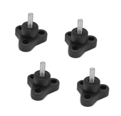 Kit com 4 Manípulo Macho M6 Preto para Extensor de Caçamba