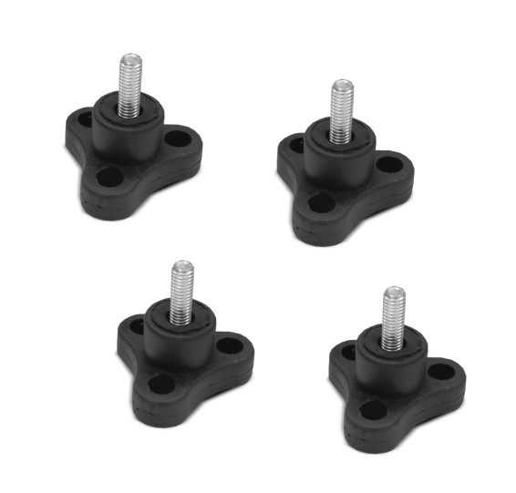 Kit com 4 Manípulo Macho M6 Preto para Extensor de Caçamba Kit com 4 Manípulo Macho M6 Preto para Extensor de Caçamba